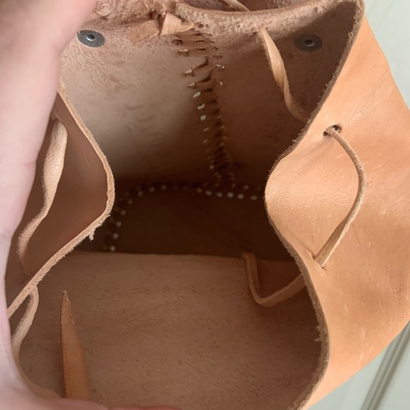 Leather mini backpack - Picture 3 of 5